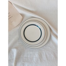 빈티지 레트로 감성 도자기 그릇 카페 홈 파티 디저트 일본 수입 앞 접시 예쁜 그릇쇼핑몰, 23cm