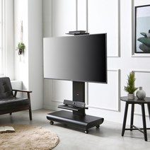HTR-1200 HTR-1600 (색상: 화이트 / 블랙) 이동형TV장식장 TV거치대, HTR-1600블랙(상단부받침대포함)