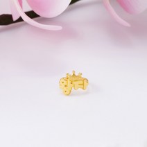 바울레토 24k 순금 1.875g 왕관 왕자 돌반지 아기반지