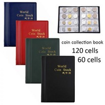 달러북 수집 지혜 화폐 기념 주화 옛날 앨범 동전 책 케이스, 120 cells black