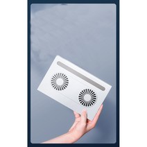 여유공간 듀얼팬 쿨러 노트북거치대, 화이트