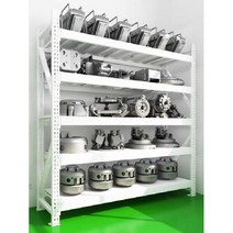 철제 선반 진열대 창고 철재랙 전시대 마트 중량랙 물류 산업용, 150x60x200 나비 구멍 단층 230kg, O. 블루 오렌지 메인 프레임  5 레이어