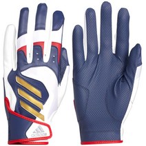 아디다스 야구 배팅장갑 FS3901 양손용, NAVY + GOLD
