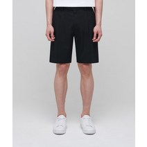 MUSA STANDARD 라이트웨이트 히든 밴딩 하프 슬랙스 블랙 LIGHTWEIGHT HIDDEN BANDING HALF SLACKS BLACK MMJPS301-BK
