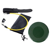 GHSHOP 골프 트레이너 훈련 보조 제스처 정렬 훈련 도구 골프 홀 컵 커버가 있는 저항 로프, 고무, 노란색