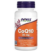 혈관 고혈압 고지혈증에 좋은 영양제 나우푸드 CoQ10 30mg 60 캡슐 코엔자임Q10