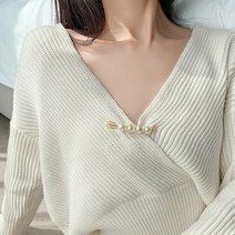 BEAUTY 1+1 진주 고정 핀 브로치 허리 조절 수선 장식