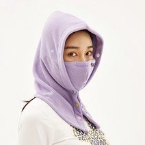 수이골프 시야확보 안전 후드 넥워머 마스크 방한 겨울 골프 스포츠, 안전후드 마스크_퍼플
