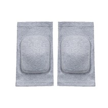 무릎 관절 근육 보호대 아대 쌍 스포츠 성인 키즈 댄스 탄성 두꺼운 스폰지 중괄호 요가, 1 쌍 회색, 엑스