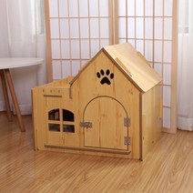 DIY 원목 강아지집 귀여운 고양이 강아지 사계절 하우스, AB-0(문 포함)
