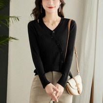 여성봄옷 브이넥니트 유니트니트 간절기 데일리룩 하객룩 연한그린 레드 베이지 블랙