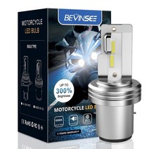 Bevinsee H4 BA20D LED 오토바이 헤드 라이트 6000K 램프 12V Hi/Low Beam Light Bulb for Motorbike ATV U, 01 H4_01 1pc