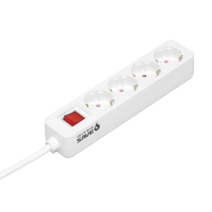 세이브에스 화재예방 자동소화 멀티탭 과부하 차단 화재예방 콘센트 4구 메인스위치형 전선길이 3m