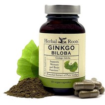 미국직구 순수 자연유래 은행잎으로 만든 허브 뿌리 은행나무 빌로바 1인분당 1 400mg 비건 캡슐 60개 미국산, 수량, 상세참조