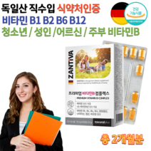 독일 식약처인증 홈쇼핑 약국 비타민 B 비군 B군 판토텐산 나이아신 엽산 비오틴 비타민비 컴플렉스 콤플렉스 보충 보조 피타민 비원 비투 비식스 비12 영양제 약 2개월 알약 정, 730mg 60정, 1개