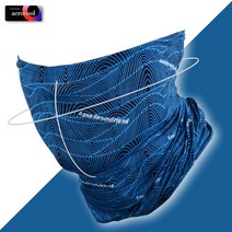 지원군몰 AEROCOOL 국산 쿨 멀티스카프 여름용 얼굴 자외선차단 쿨 넥워머, 페인팅-블루