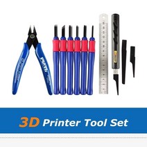 CNC FDM 3D 프린터 부품 수리 칼 도구 키트 세트 1 3D 인쇄 모델 디버링 청소 Prusa I3 CR10 3D 용, 상세내용표시
