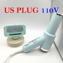 애견드라이기 펫드라이룸 건조기 강아지 고양이 개건조기 110v 220v 2-In-1 빗 애완 동물 헤어 드라이어, 01 blue US PLUG 110V