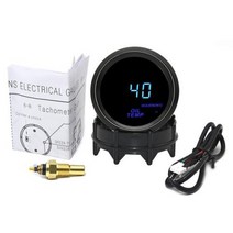 부스터게이지 터보게이지 자동차튜닝 경고등 52mm 부스트 PSI 바 오일 압력 물 온도 전압계 타코미터 RPM 미터와 디지털, Oil temp gauge