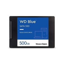 웨스턴디지털 500GB WD 블루 3D 낸드 내장형 SSD - SATA III 6Gb/s 6.4cm(2.5인치)/7mm 최대 560MB/s - WDS500G2B0A, 단일품목