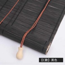 블라인드 승강 모기방지문커튼 일본식 권축 상하 대나무를 당겨 풍경 롤스크린 대나무발 뉴차이나스타일 다락방, T24-E잔꽃
