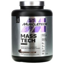 Muscletech 머슬테크 매스-테크 엘리트 수페리얼 게이너 초콜릿 퍼지 케이크 3.17kg, One Color, One Size