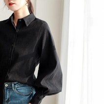 여성 빅사이즈 퍼프소매 모던 블라우스(3컬러)