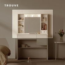 트루베퍼니처 블랑 화장대_LED 조명거울, 오크
