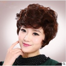 썸스팟 짧은머리가발 중년여성가발 여배우가발 풍성한숏컷가발 통가발 패션가발중장년 엄마가발 단발머리 볼륨헤어 볼륨가발, 개, 내츄럴블랙(고온사)+헤어망강빗