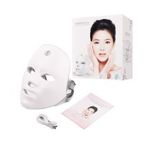 LED마스크 뷰티 엘이디 디바이스 무선 LED 마스크 7 색 라이트 테라피 광자 회춘 퍼밍 스킨 안티 링클 페이스 케어 장치 호환, 01 with Box