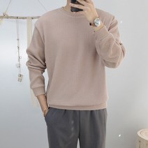 로코비전 오버핏 골지 니트 맨투맨 남자 티셔츠