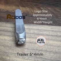 RCIDOS 3/6mm 하우스/트레일러/선인장/산맥 디자인 금속 보석 우표 DIY 팔찌 마크 금형 1PCS 가격, 02 Trailer 6x4mm 1pcs