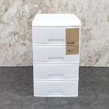 [ILΞ6] 창신리빙 블랑 서랍장 18 4단 화이트 수납장 다용도 소품 정리 플라스틱 정리함_Eη3270Ml, Ξ해당상품η
