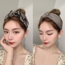 은꽃밴드 [2p세트] 와이드 반다나 머리띠 두꺼운헤어밴드