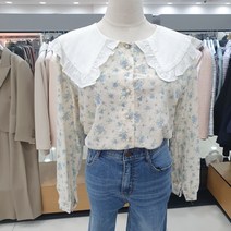 에이비에프지 플라워패턴 카라 블라우스 ASW1QB50C