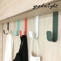 심플 도어훅 문옷걸이 문걸이 행거 도어후크 6가지 색상, 클라우드 화이트