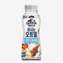 롯데 아침 식사 대용 퀘이커 마시는오트밀 오트&우리쌀 다이어트 단백지 시리얼 50G, 1세트