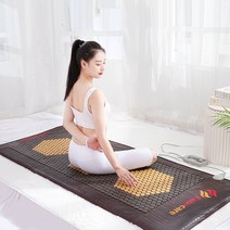 돌쇼파패드 돌쇼파매트 쇼파패드 돌소파패드 Fanocare CeraMax T2500 전기석 가열 마사지 매트리스 음이온, 01 110V_02 미국 플러그