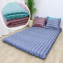 ll0II사계절 삼단 요패드 두꺼운 누빔 바닥에까는이불 요솜세트 접이식 3단 싱글 손님용바닥요매트［lI］, 핑크