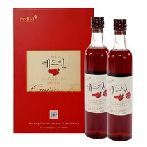 문경 레드인 오미자청 선물세트 (375ml x 2병) 오미자 엑기스 음료, 2병, 375ml