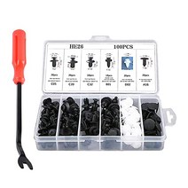 jeseny 100 PCS Car Push Retainer Clips Nylon Fasteners Rivet Kit Auto Assortment 6mm 7.6mm 8mm 8.1mm