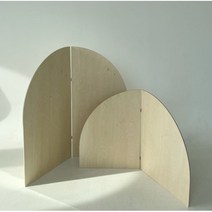 하이오즈 자작나무 반달 파티션 우드 침대 헤드보드 병풍, 120CM (+20000), 탈부착지지대(+8000)