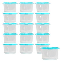 쿠셔니 스팀톡 밀폐용기 비스프리 전자레인지 냉동밥 도시락 용기, 500ml(정사각)_16개+16개 총 32개 세트