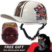 헤돈헬멧 티티앤코헬멧 홍진헬멧 오토바이헬멧 새로운 남성 여성 반 레트로 빈티지 오픈 페이스 야구 모자, M, 협력사, 서핑