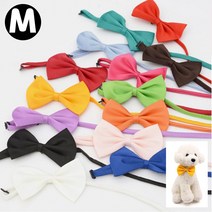 엄마의쇼핑 중형견 강아지 고양이 나비 넥타이 악세사리 M 목둘레 25~45cm 강아지보타이, 5-나비넥타이-스카이