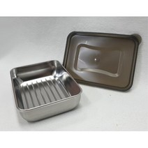 납작이 식재료 소분 스텐 보관용기 310ml 어린이집보존식