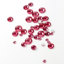평면 큐빅, 3mm, 핫핑크