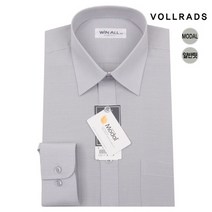 폴라츠VOLLRADS 국내산 모달 솔리드 긴소매 화이트 블루 그레이 일반핏 레귤러핏 남성남자셔츠