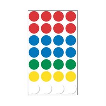 7매입 교실꾸미기 라운드형 기본스티커 꾸미기스티커 어린이집스티커