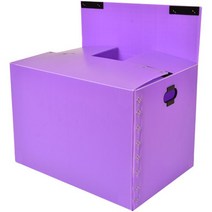 뉴프라테크 이사박스 6호(벨크로형)-5개묶음 [벨크로 부착 박스] 포장 택배 수납 플라스틱, 보라